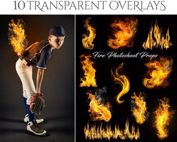 Digital Fire PNG Overlays, Transparent Fire Clipart... - Image 4