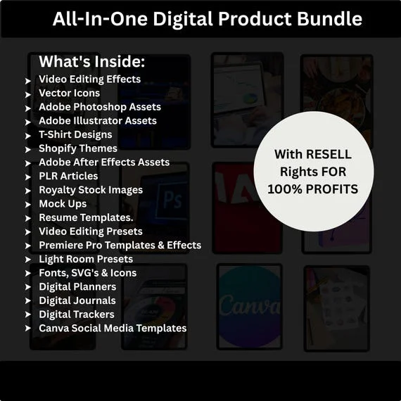 100 Million+ Ultimate PLR/MRR Bundle — Complete Digital Product Collection with Master Resell Rights, ideal for Passive Income and Online Business.