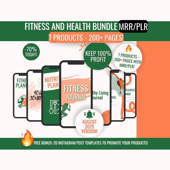 DFY Digital Products eBook Bundle PLR, Ready To Resell, Canva Templates, Weight Loss Planner Bundle