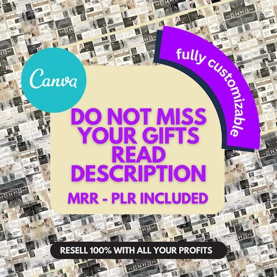 40 Canva Website Templates — MRR/PLR Business Bundle.