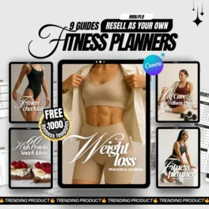 Ultimate Fitness PLR Bundle — Includes 9 Wellness Guides, Weight Loss Planner, High-Protein Snacks Guide, plus Full Resell Rights (MRR/PLR).