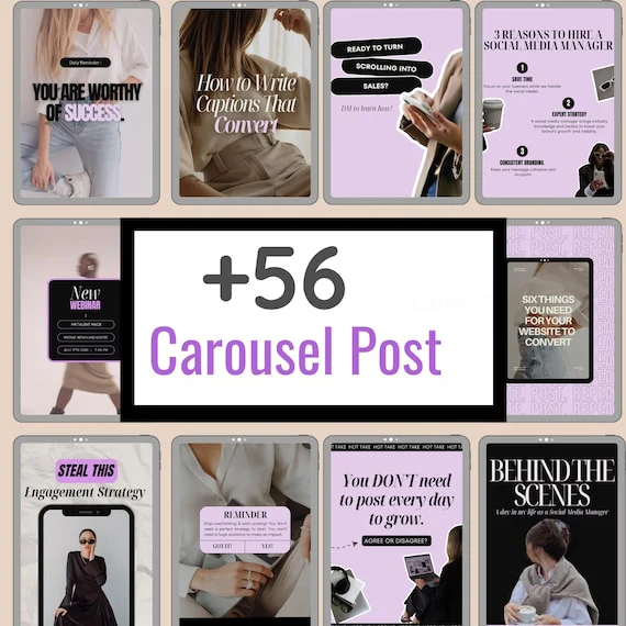 400+ Faceless Instagram Carousel Templates — Canva Editable MRR/PLR (Digital Download).