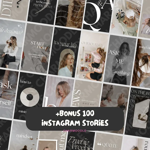 400+ Faceless Instagram Carousel Templates — Aesthetic Canva Social Media Kit for TikTok & IG Slides | PLR/MRR Digital Product.