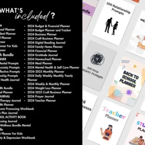 15000+ Pages Canva Template Bundle | 200 Planners, Journals & Trackers | Printable Templates for Productivity