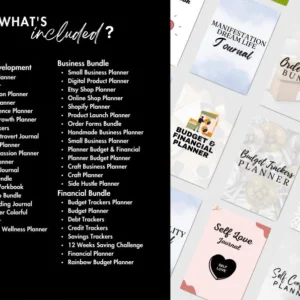 15000+ Pages Canva Template Bundle | 200 Planners, Journals & Trackers | Printable Templates for Productivity