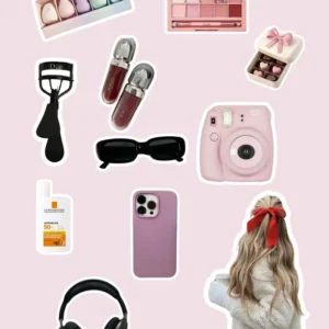 Bookish Sticker Bundle: 50 Pink Reader Decals (Digital Download)