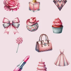 Bookish Sticker Bundle: 50 Pink Reader Decals (Digital Download)