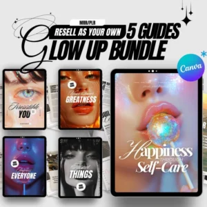 Boost Your Passive Income | 5 Done-for-You PLR Guides | MRR Glow Up Bundle | Self-Improvement & Personal Growth