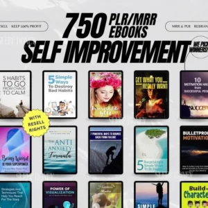 750 Self-Improvement PLR eBooks Bundle | Personal Development & Passive Income Digital Library | Resell Rights Included