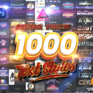 1000+ Premium Photoshop Text Effects & Styles | Editable PSDs with 1000+ Fonts
