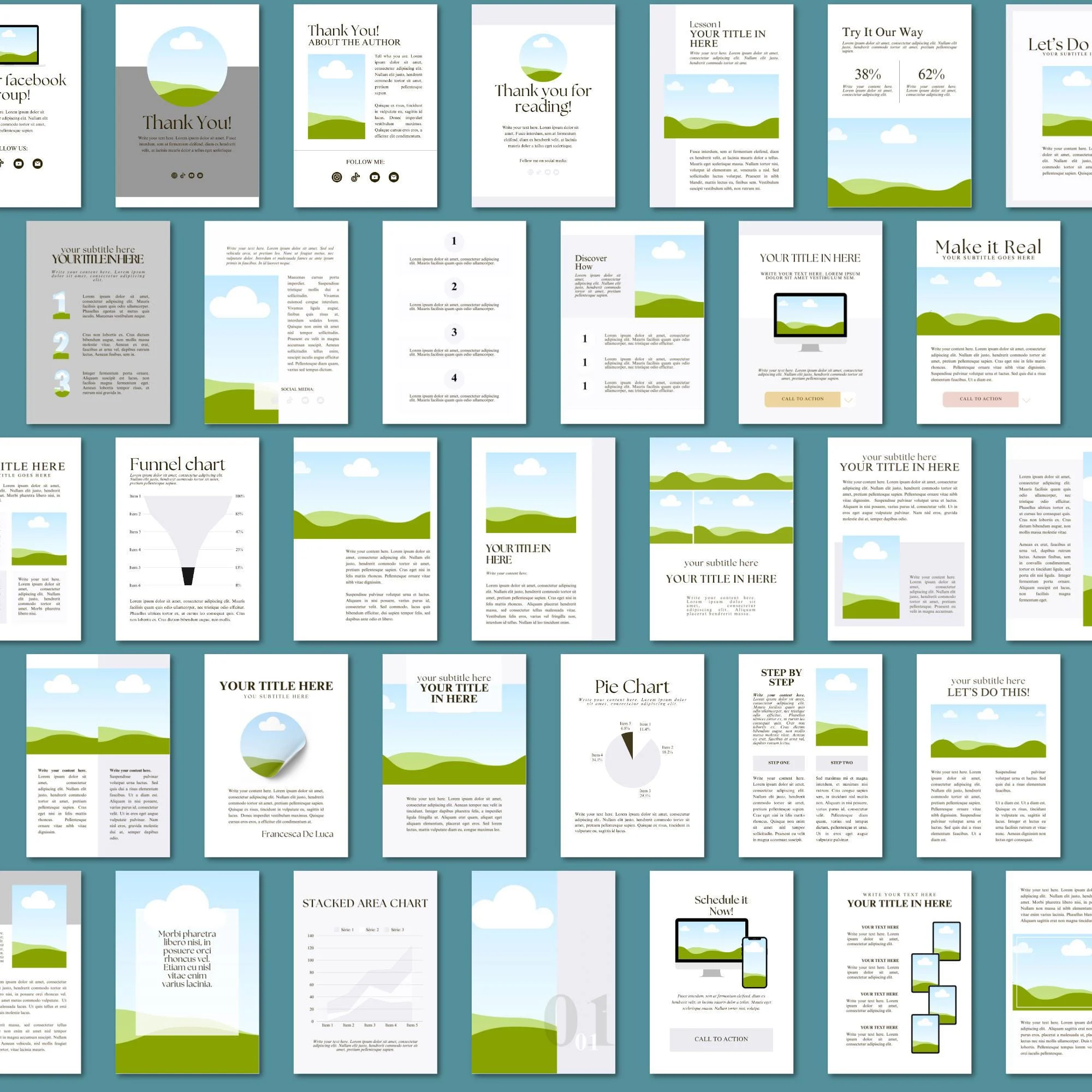 150-Page Canva eBook Template: A4 Course Workbook Digital Download