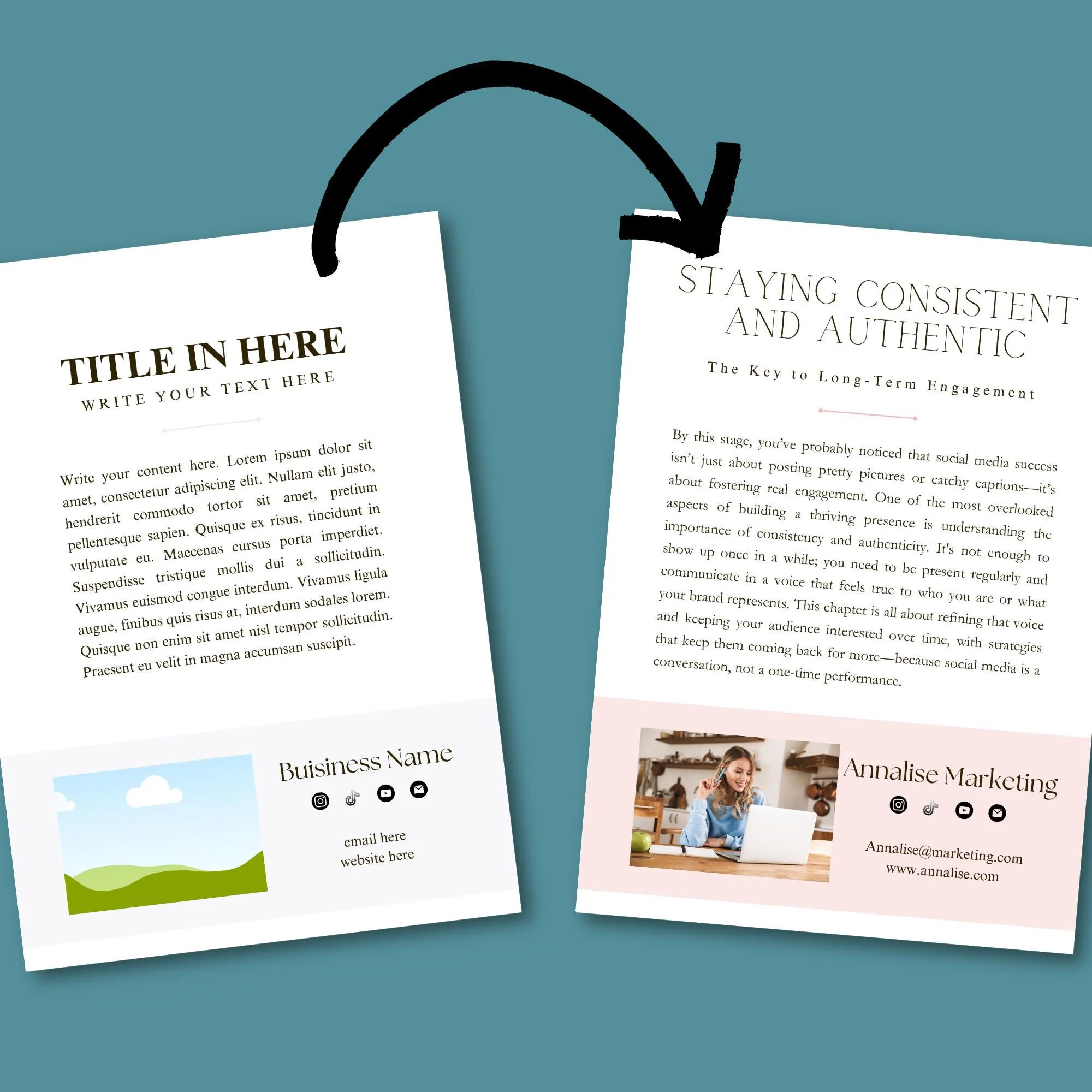 150-Page Canva eBook Template: A4 Course Workbook Digital Download